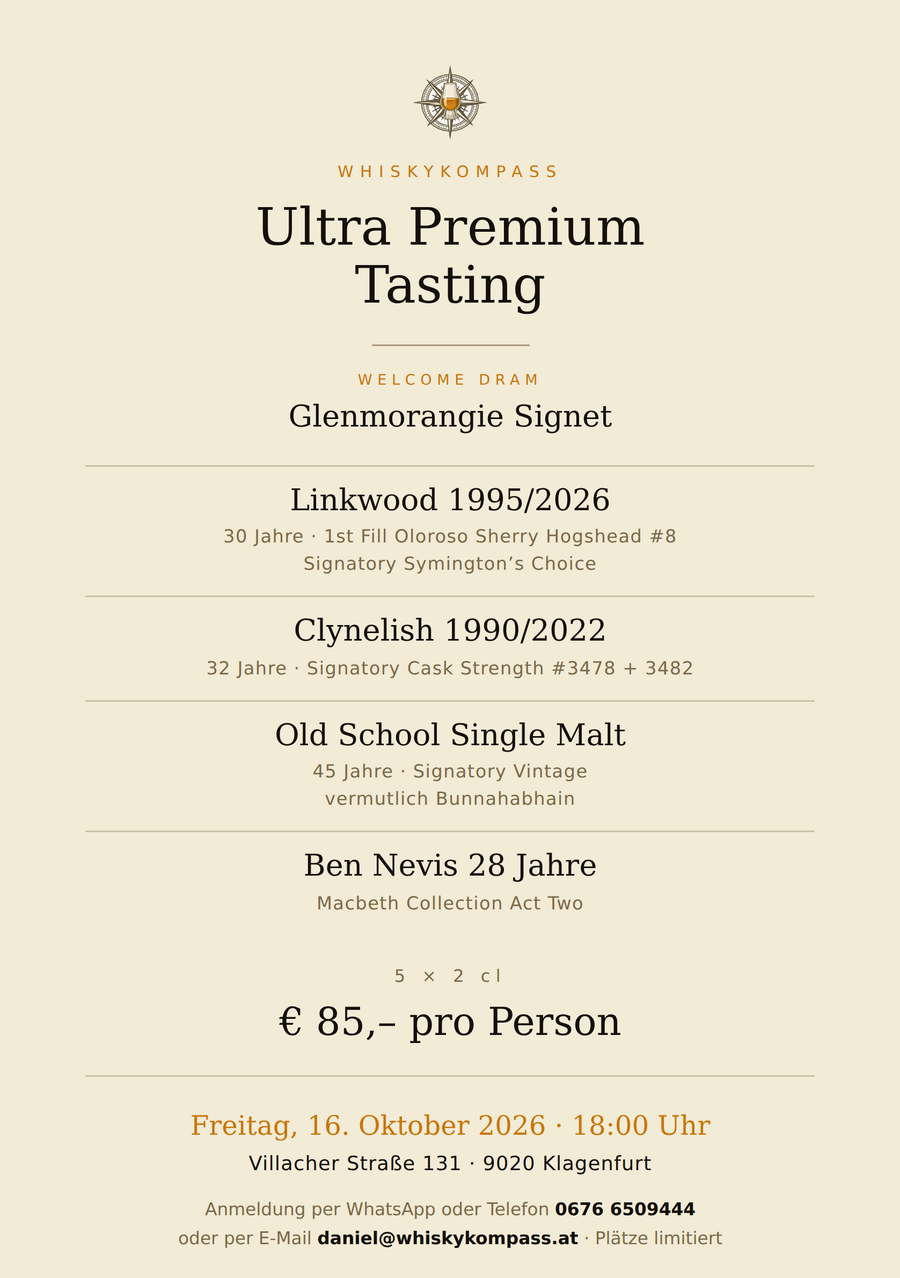 Whiskykompass – Ultra Premium Tasting