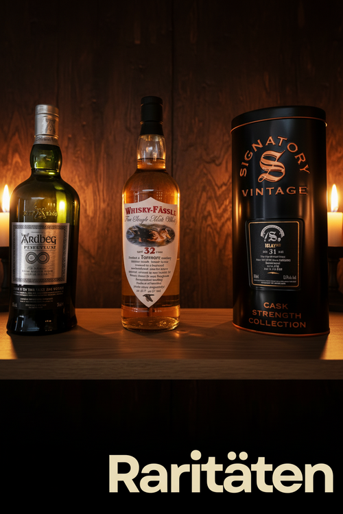 Seltene Whisky-Raritäten und limitierte Abfüllungen im Regal – Sammlerstücke bei Whiskykompass
