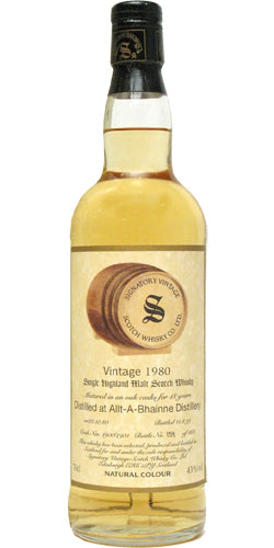 Allt-a-Bhainne 1980 Signatory Vintage  – 18 Years