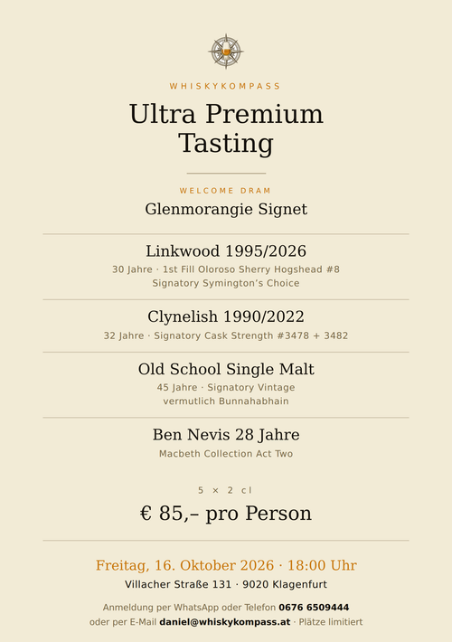 Whiskykompass – Ultra Premium Tasting